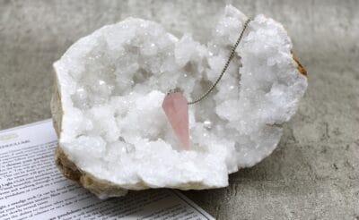 Rose Quartz Faceted Pendulum