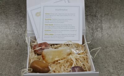 'HAPPINESS' Crystal Healing Gift Box