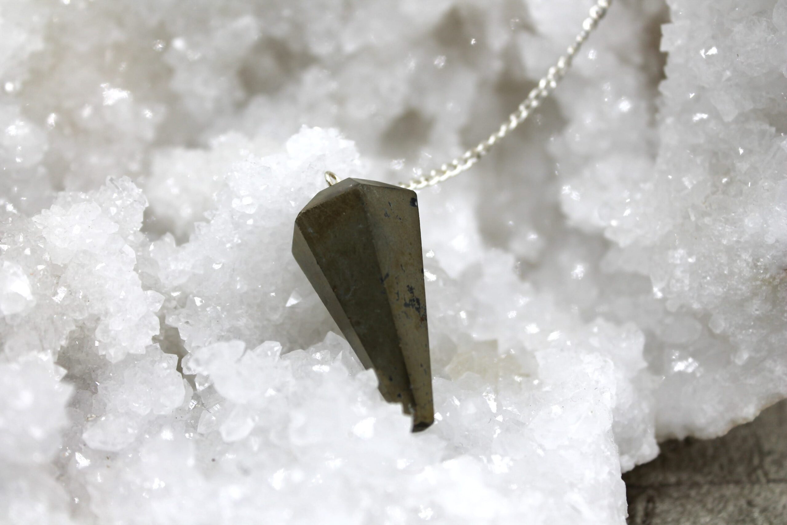Pyrite Faceted Pendulum - Image 2
