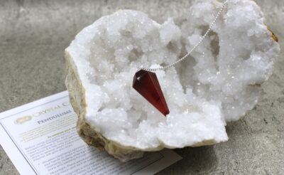 Carnelian Faceted Pendulum