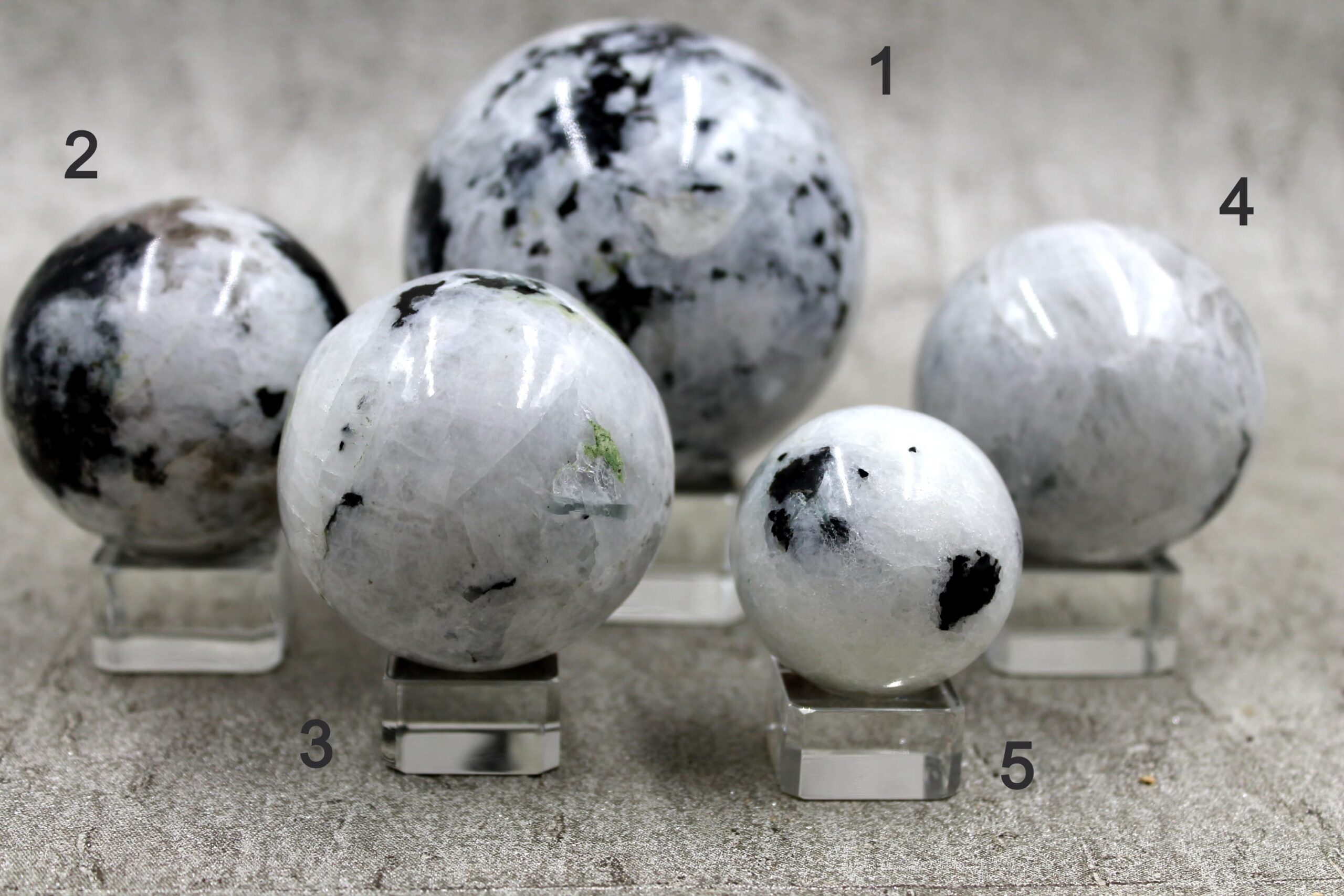 Rainbow Moonstone Hand Carved and Polished Spheres 89g - 653g From £16 - £120 - Image 2