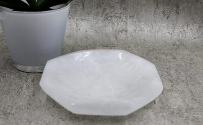 Selenite Octagonal Bowl - 964g