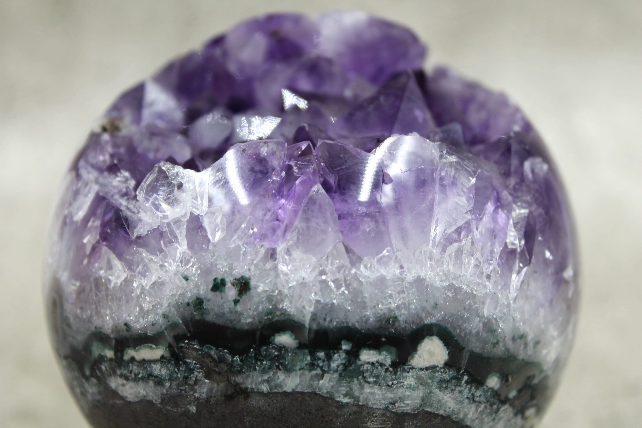 Amethyst Geode Sphere (MEDIUM) Healing Crystal 621g 90MM - Crystal Cave ...