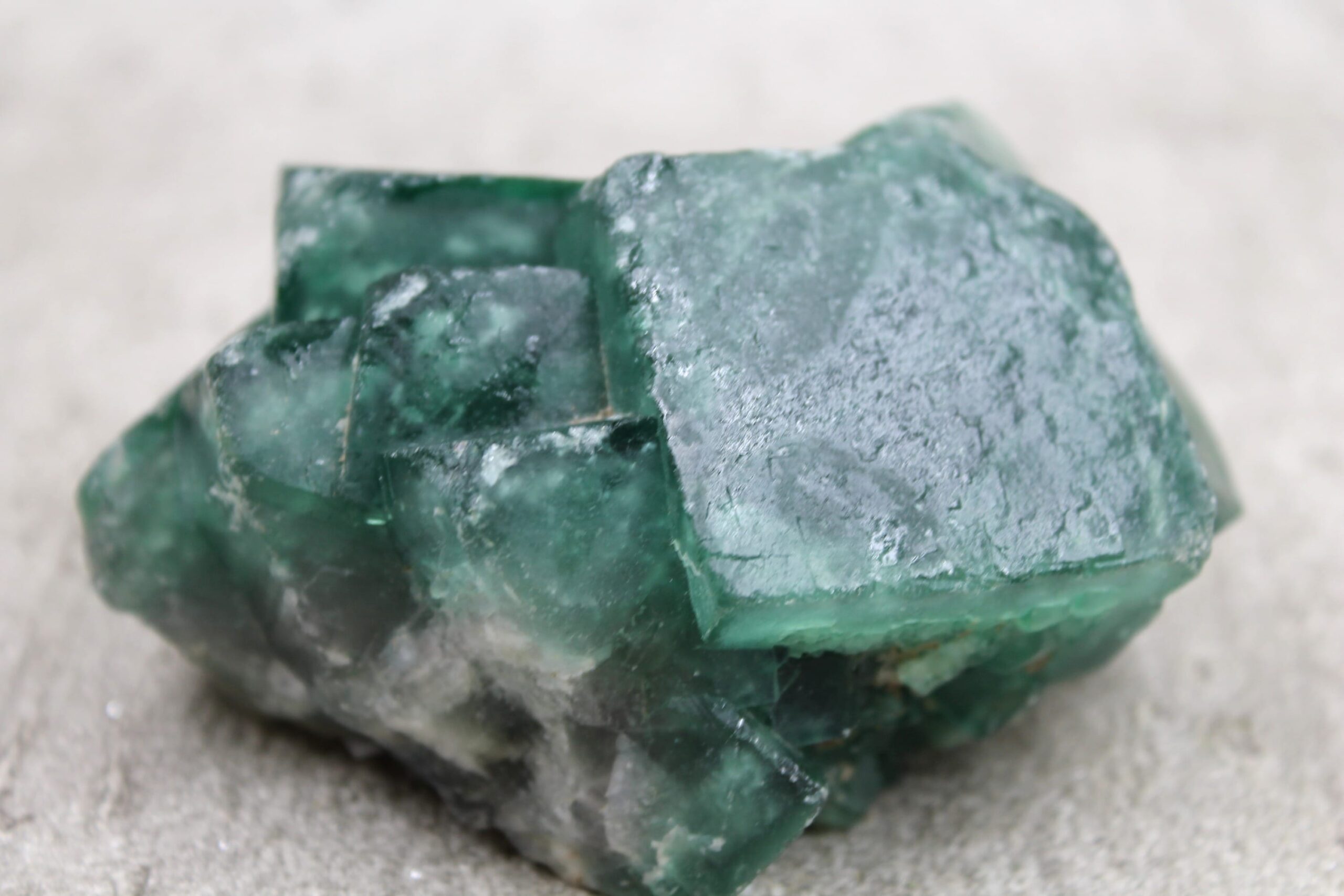 Green Fluorite Cubic Cluster Healing Crystal