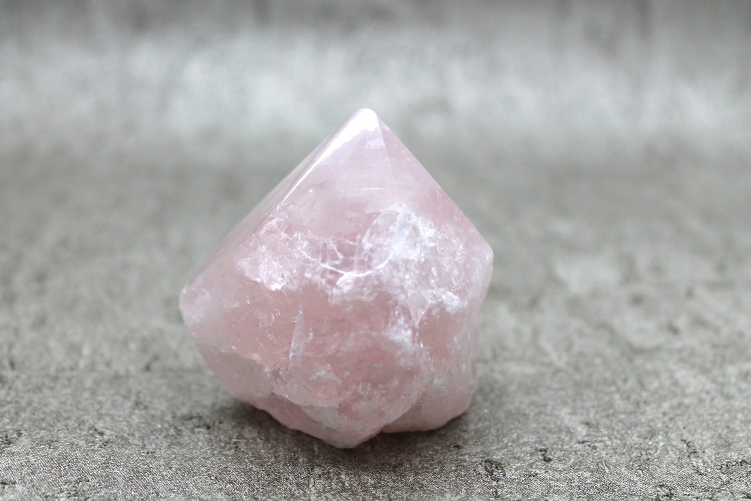 Rose Quartz Cut Base Point Healing Crystal - Image 2