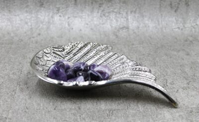 Chevron Amethyst Tumbled Stone