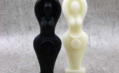 Individual Goddess Candle (HORNED GOD & PENTAGRAM) - BEESWAX 165MM
