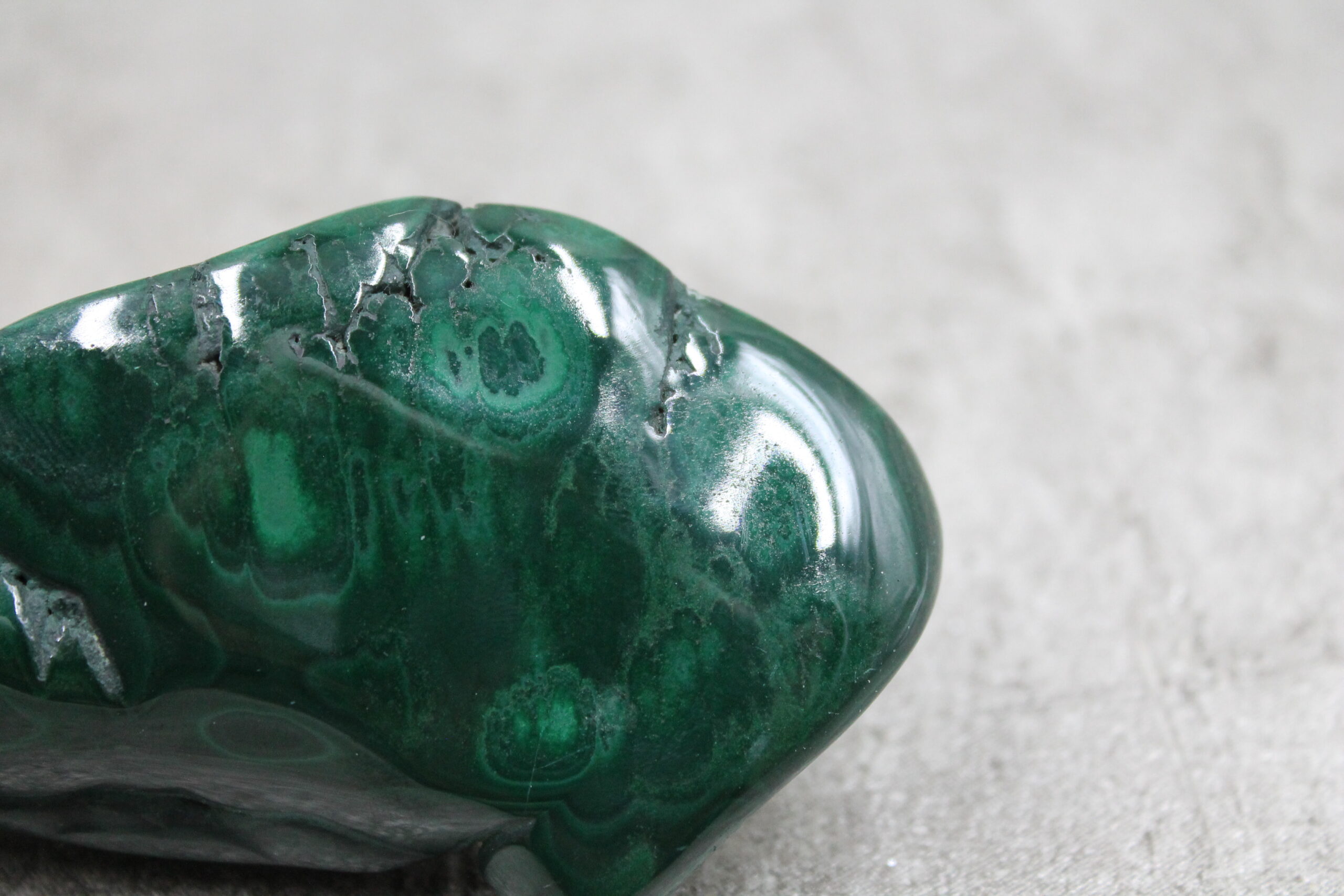 Malachite Polished Specimen (3) - Healing Crystal 181g