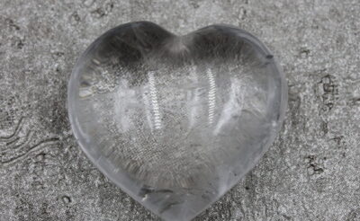 Clear Quartz Heart (MEDIUM) Healing Crystal (1) - 93g 50MM