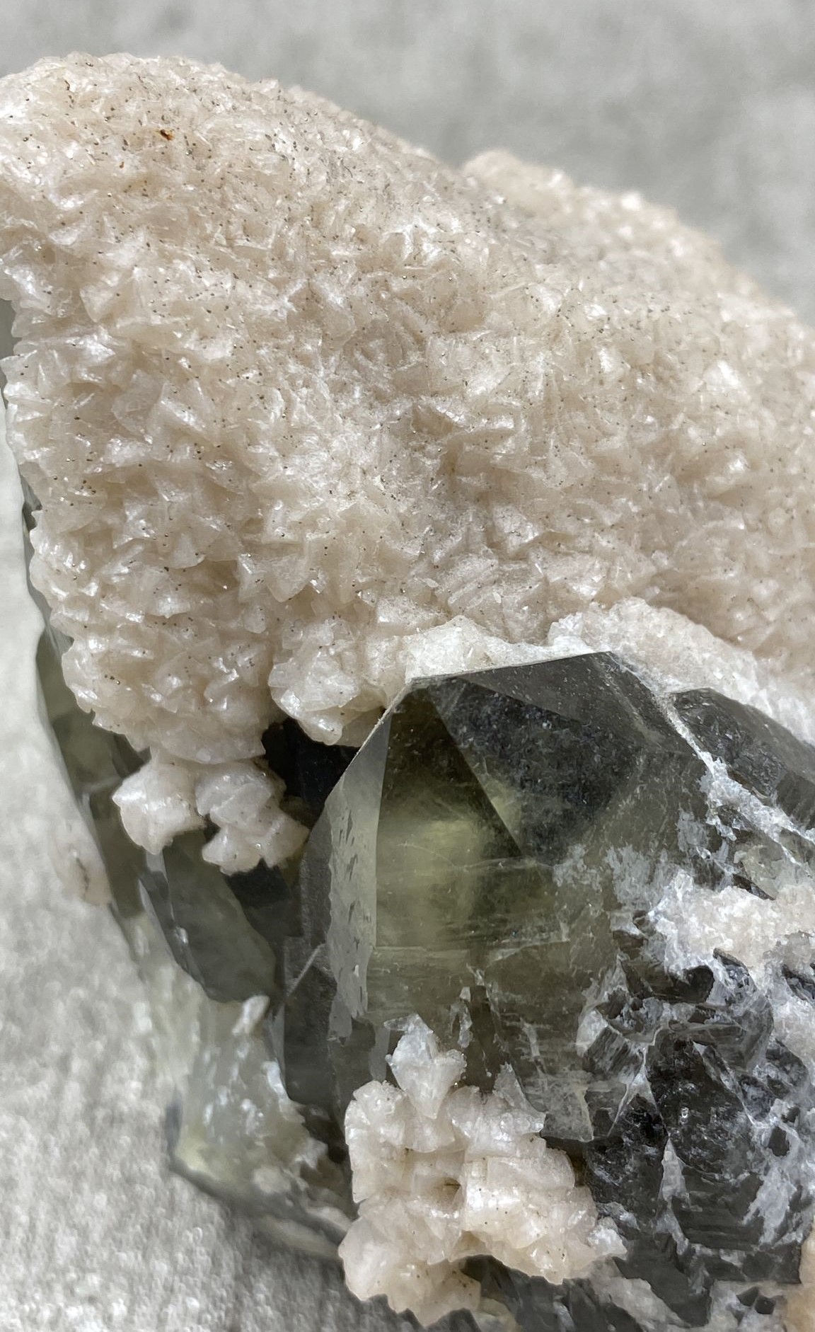 Smoky Quartz and Dolomite with Pyrite 'Pine Cone' Formation - 553g 80MM - Image 5