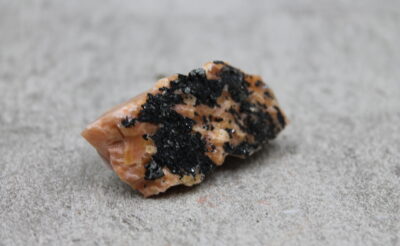 Phlogopite Mica on Orange Calcite Specimen Crystal - 73g 55MM