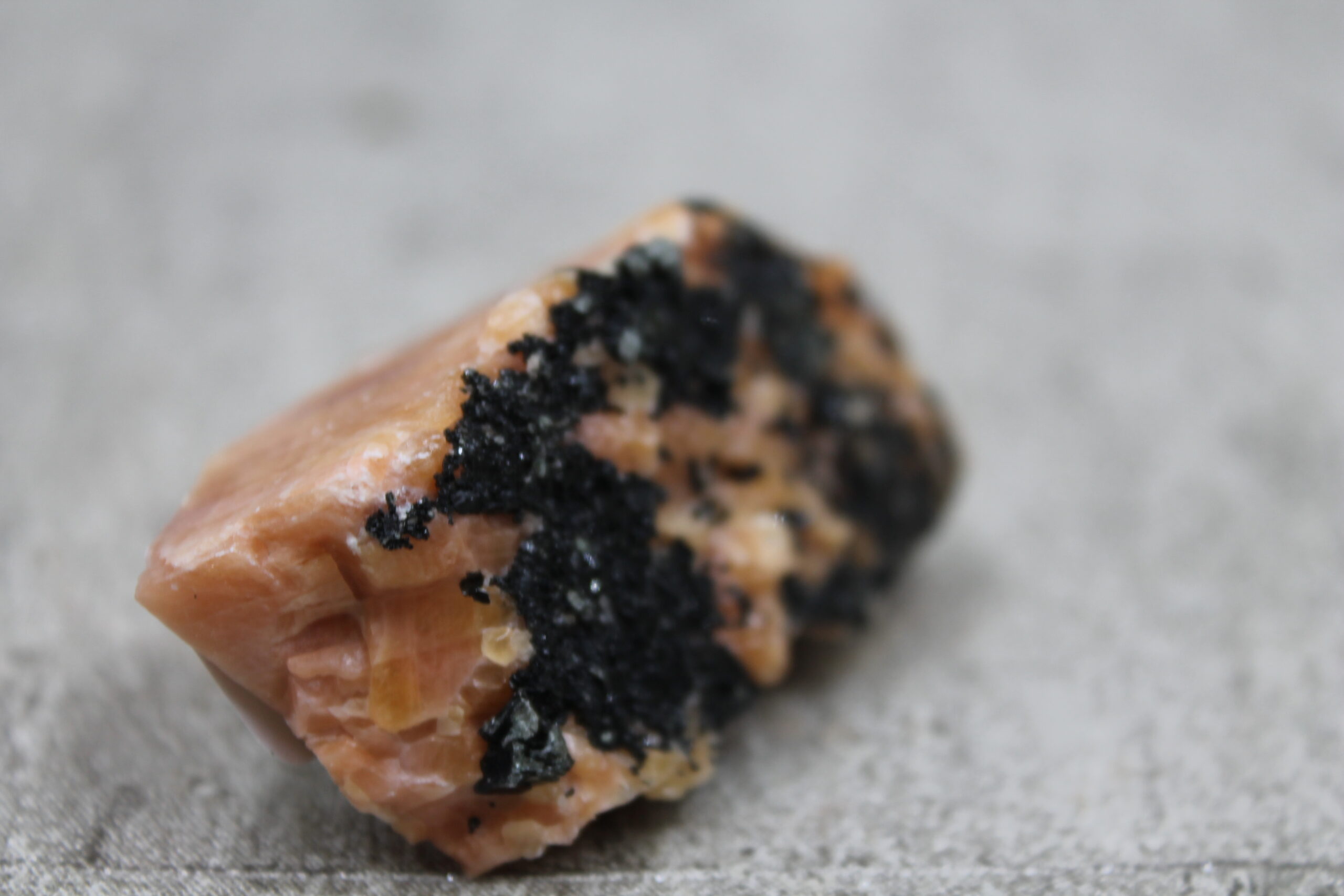 Phlogopite Mica on Orange Calcite Specimen Crystal - 73g 55MM - Image 4