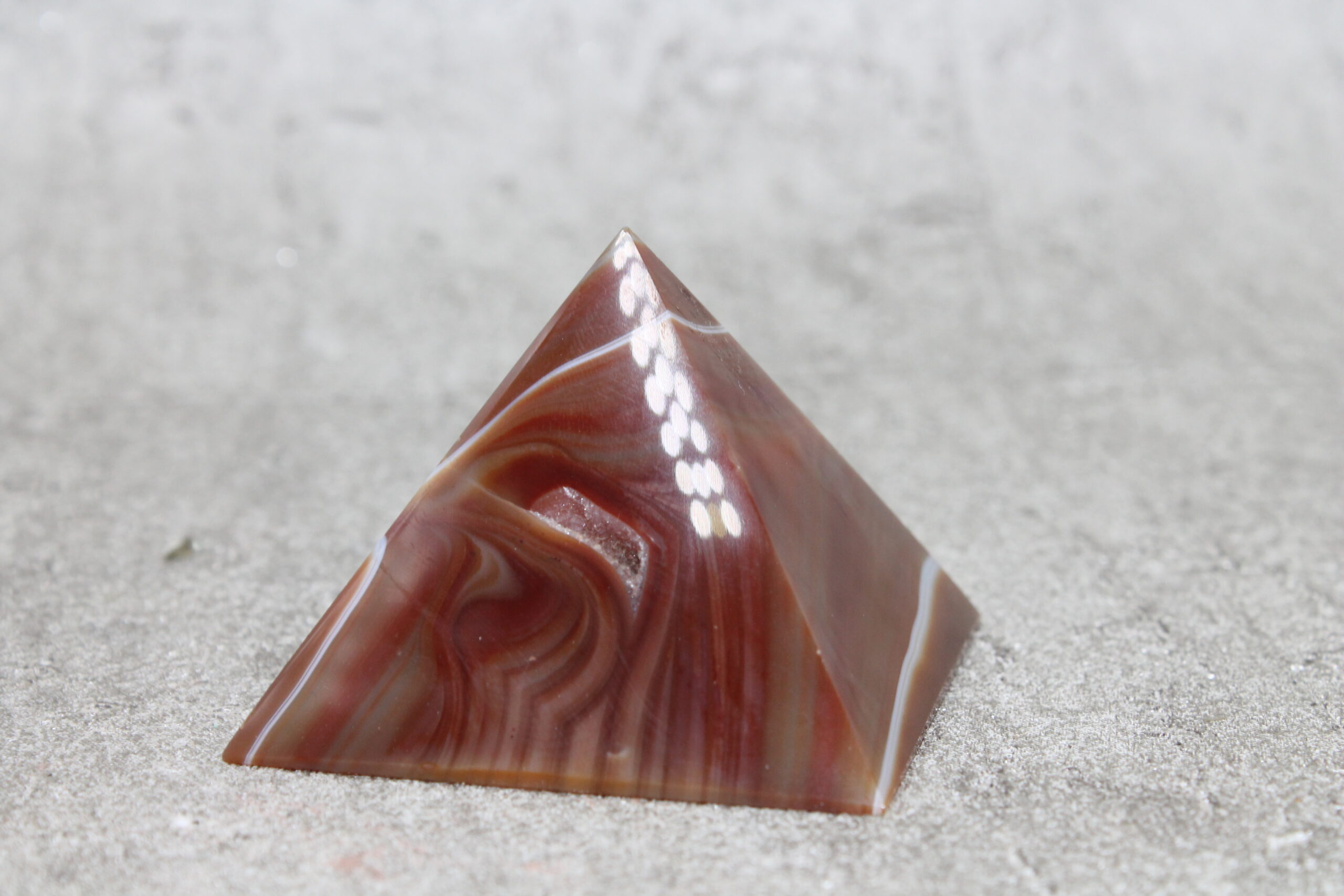 Sardonyx Pyramid with Druzy - 179g