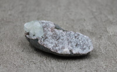 Green Apophyllite on Chalcedony Healing Crystal 65g 95MM