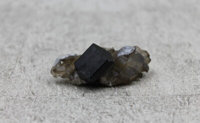 Black Tourmaline in Smokey Quartz Specimen