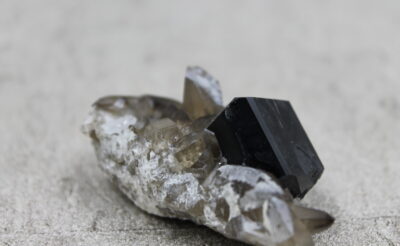 Black Tourmaline in Smokey Quartz Specimen